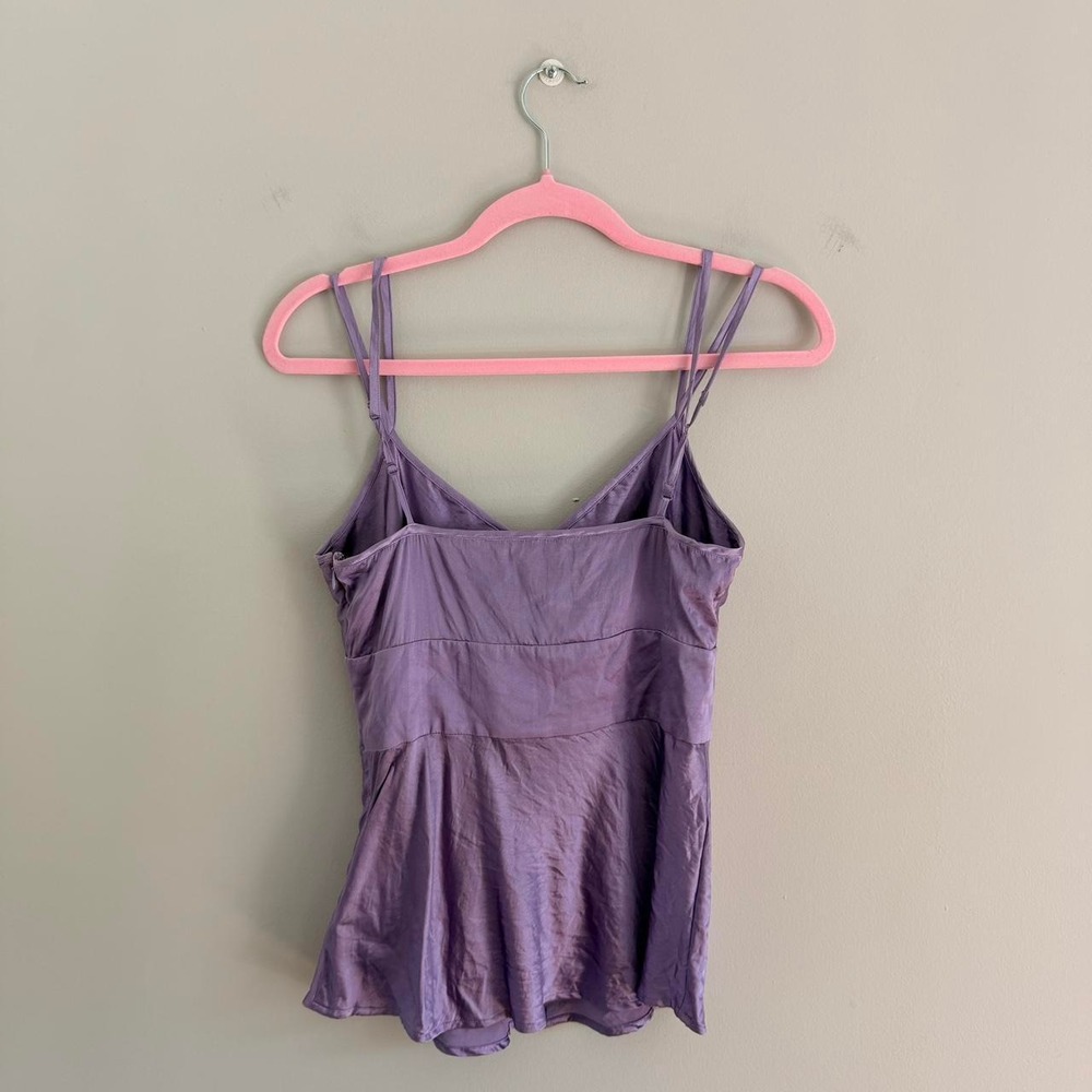 Y2K PURPLE EXPRESS DESIGN STUDIO SILK TANK TOP - Picture 5 of 6